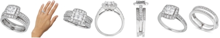 Macy's Diamond Princess Enhancer Bridal Set (1-1/2 ct. t.w.) in 14k White Gold